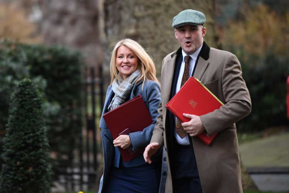 <p>Jake Berry arriving in Downing Street with Esther McVey</p>