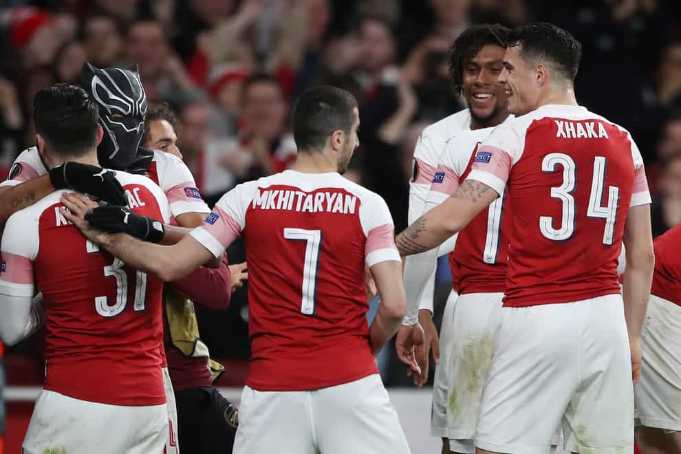 Arsenal’s Pierre-Emerick Aubameyang put on a Black Panther mask to mark his goal against Rennes back in the 2018-19 season