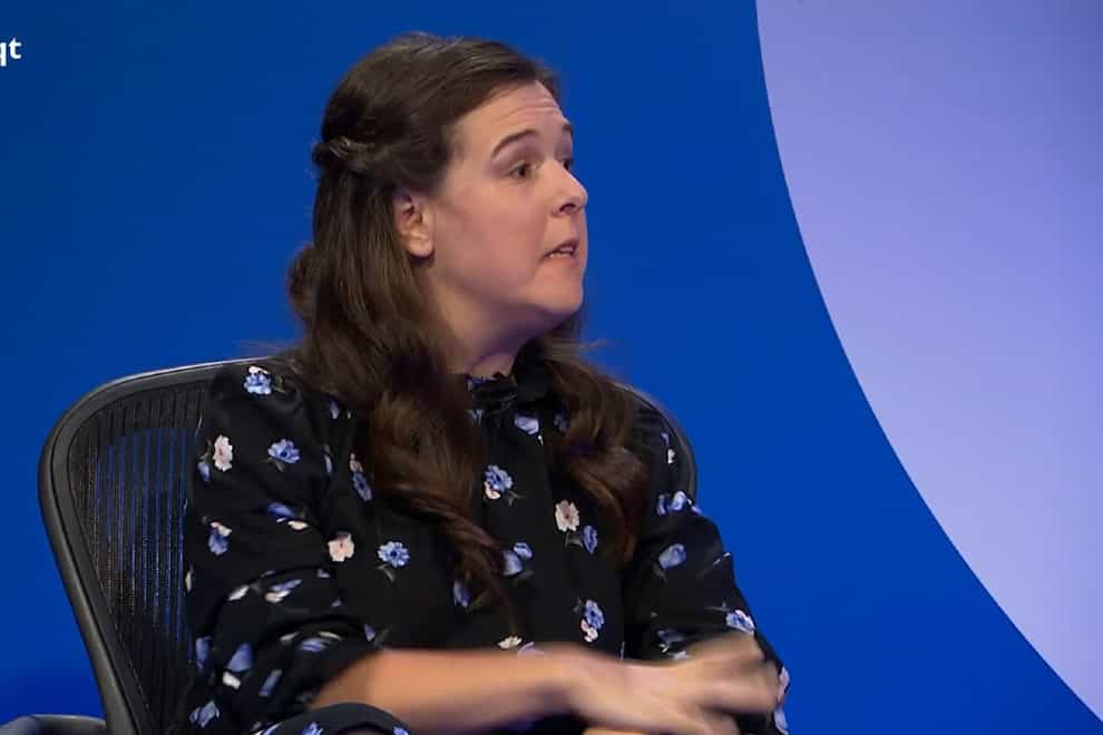 A screengrab from Question Time showing comedian Rosie Jones speaking on disability
