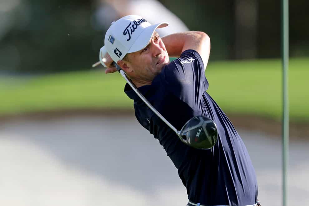 Justin Thomas was among those chasing clubhouse leader Paul Casey on day two of the Masters