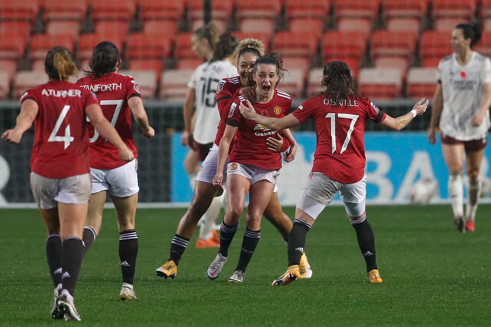 <p>Manchester United currently sit at the top of the WSL table</p>