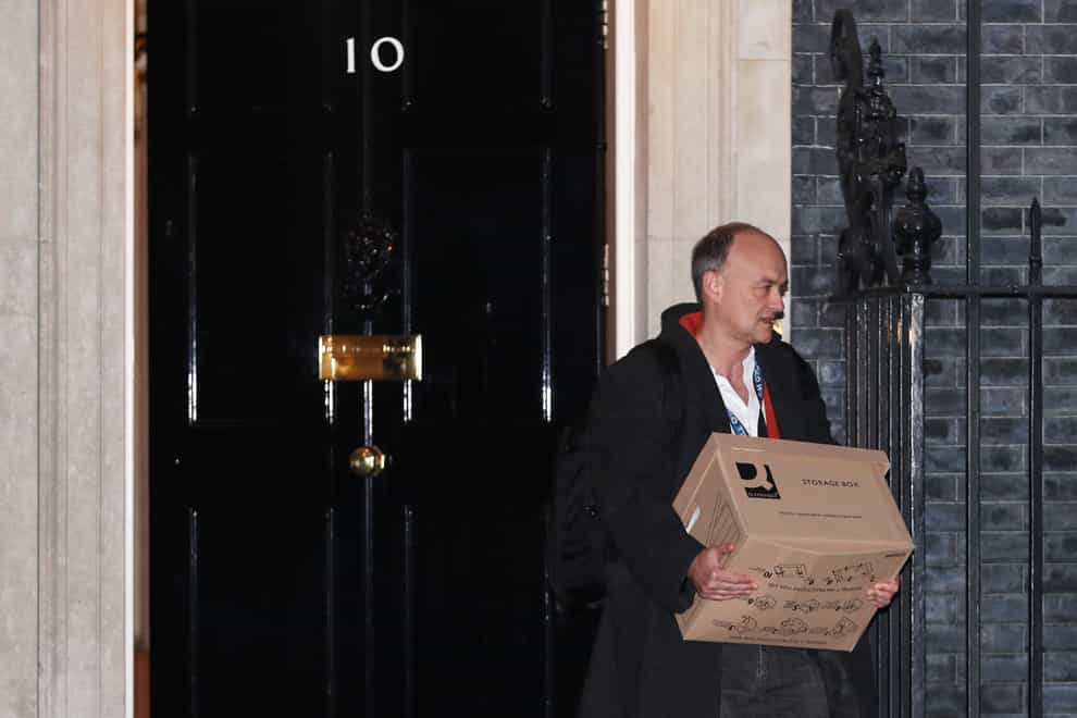 <p>Prime Minister Boris Johnson’s top aide Dominic Cummings leaves Downing Street</p>