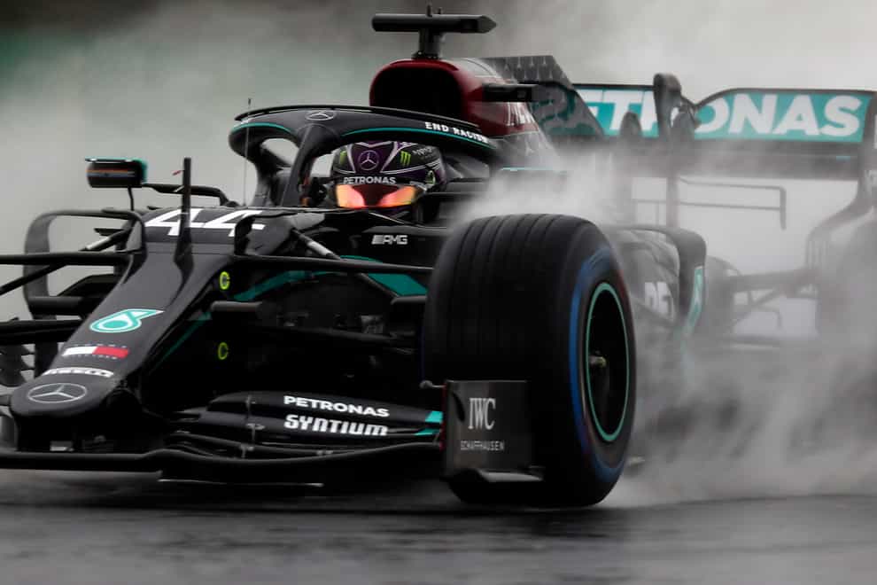 Lewis Hamilton did not set a time during a difficult third practice session