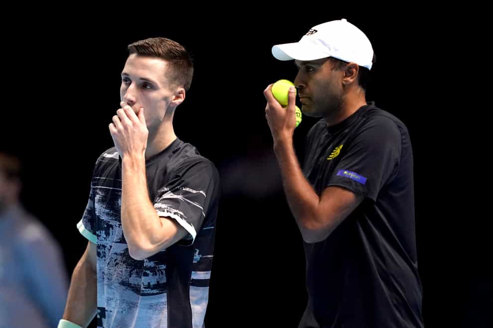 Joe Salisbury (left) and Rajeev Ram will play their first match at The O2 on Sunday