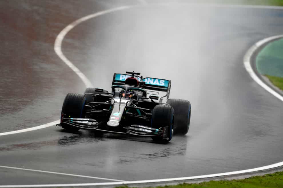 <p>Hamilton claimed his 10th win from 14 rounds to match Michael Schumacher’s haul</p>