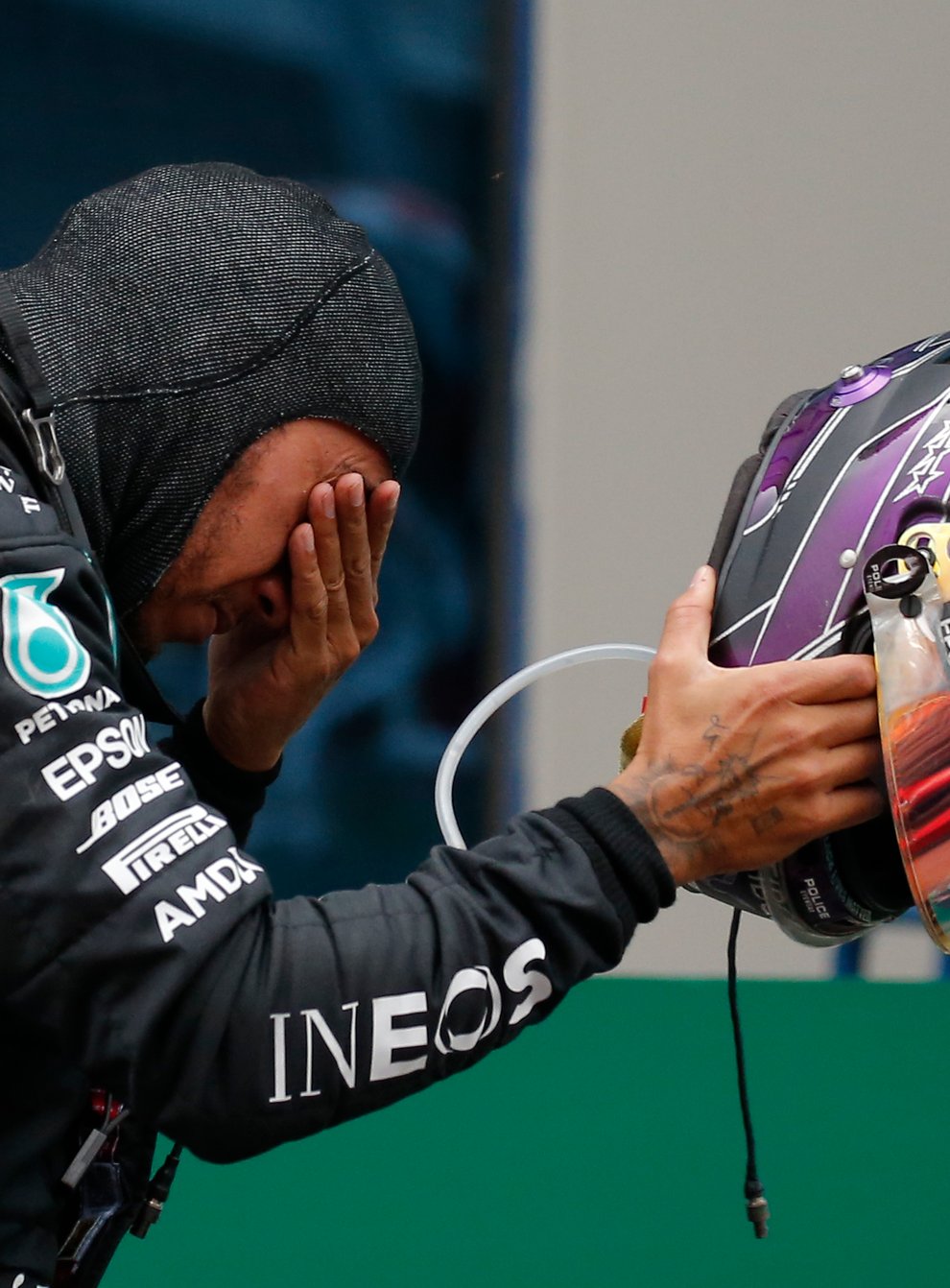 An emotional Lewis Hamilton clinched his seventh world title in Turkey