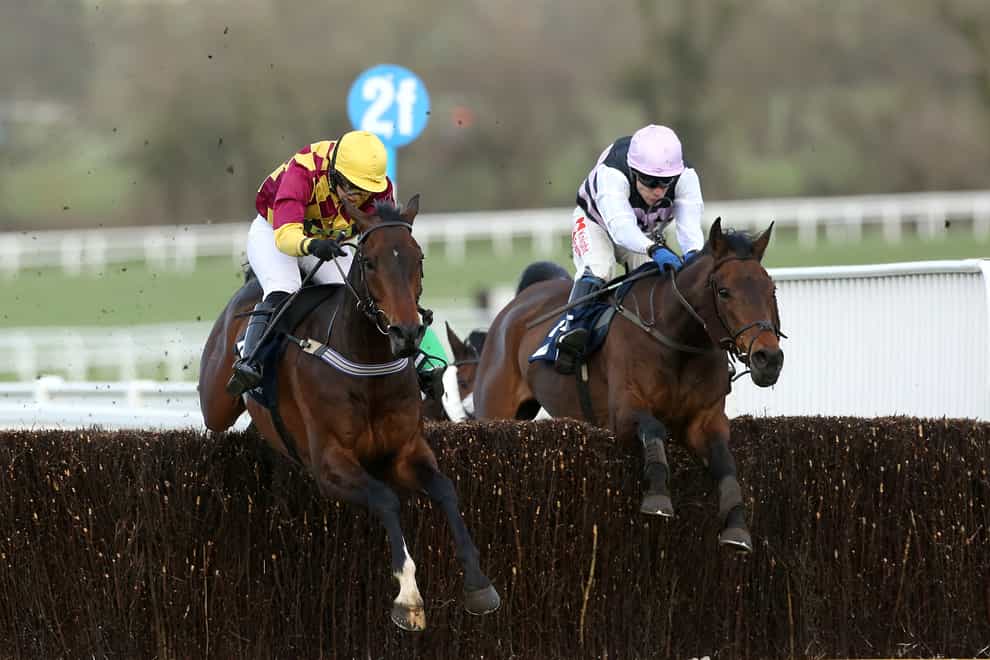 Siruh Du Lac (left) who was a first fence casualty in the Paddy Power Gold Cup, could now head to Newbury later this month for the Ladbrokes Trophy
