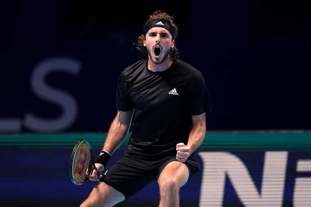 Stefanos Tsitsipas roars after beating Andrey Rublev