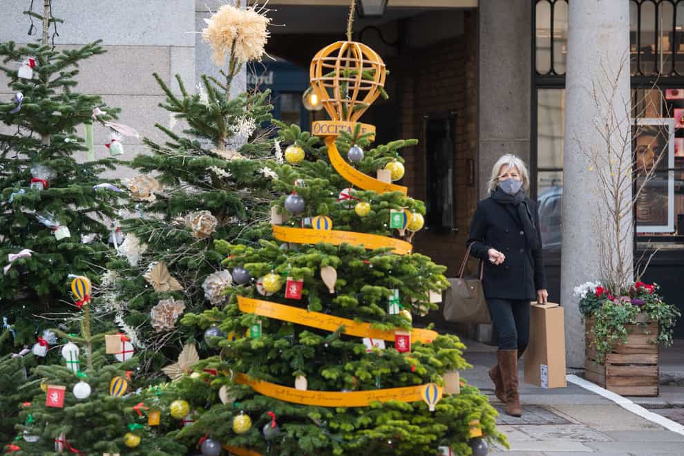 A Christmas tree in London