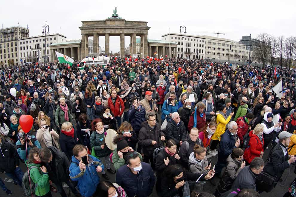A protest in Berlin