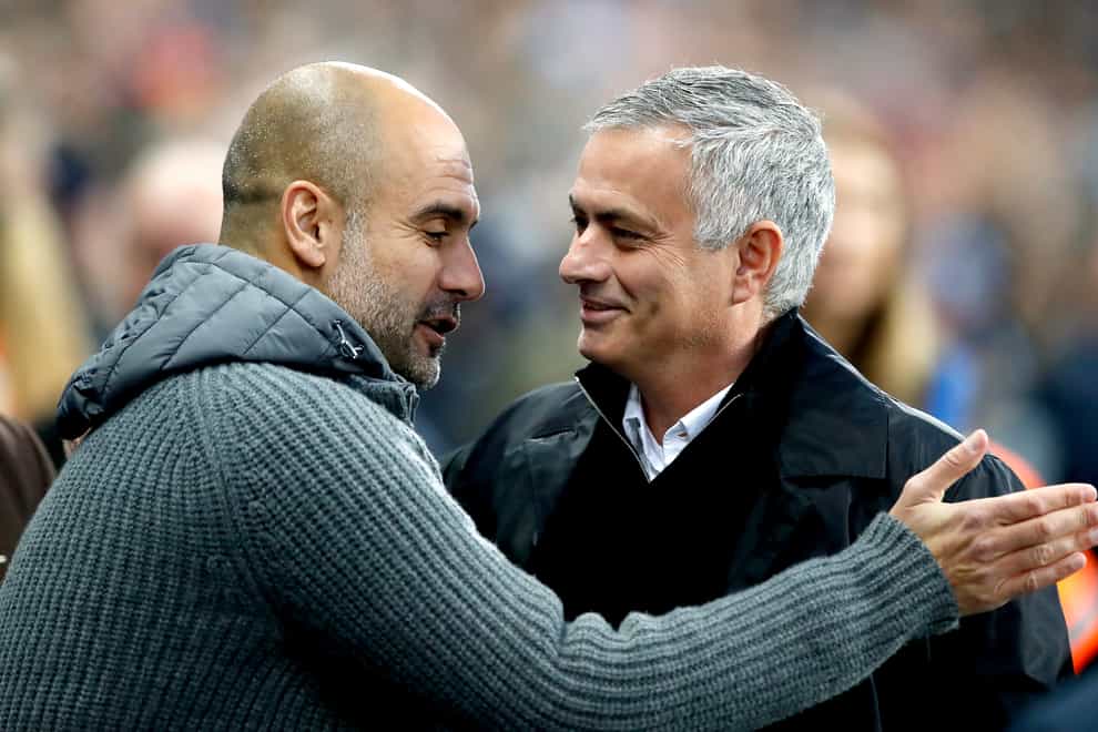 Long-time rivals Pep Guardiola and Jose Mourinho will face off once again on Saturday evening