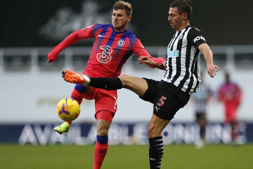 Chelsea’s Timo Werner (left) was praised