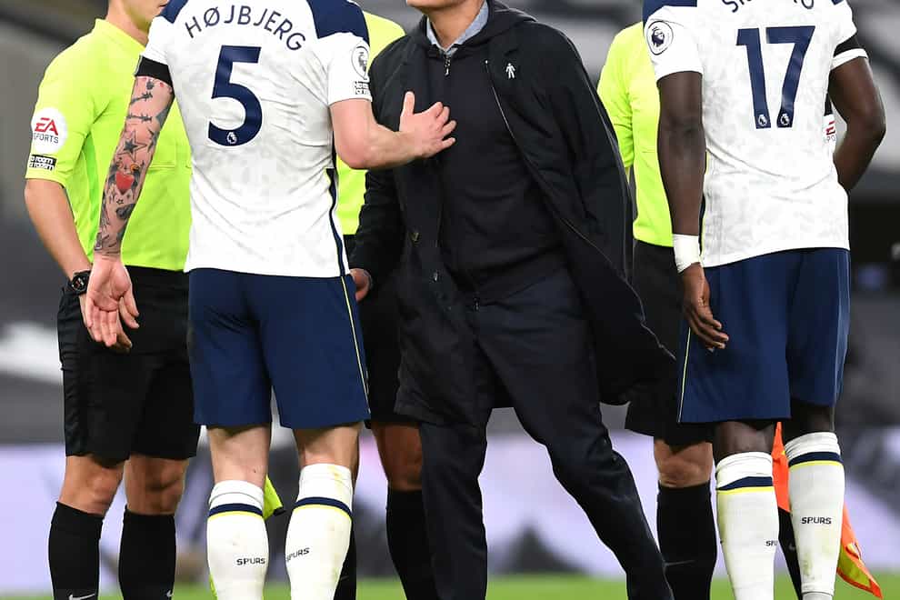Jose Mourinho, right, guided Spurs to the top of the table with a 2-0 win over Manchester City