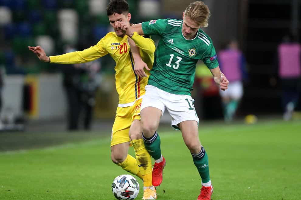 Ali McCann, right, has impressed in his first two appearances for Northern Ireland