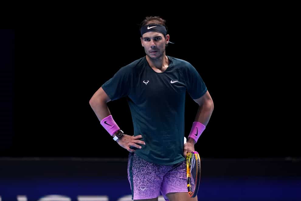 Rafael Nadal looks despondent during his loss to Daniil Medvedev