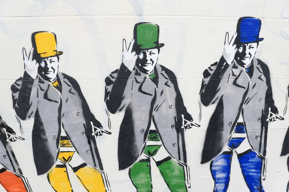 <p>The controversial Winston Churchill mural in Brighton</p>