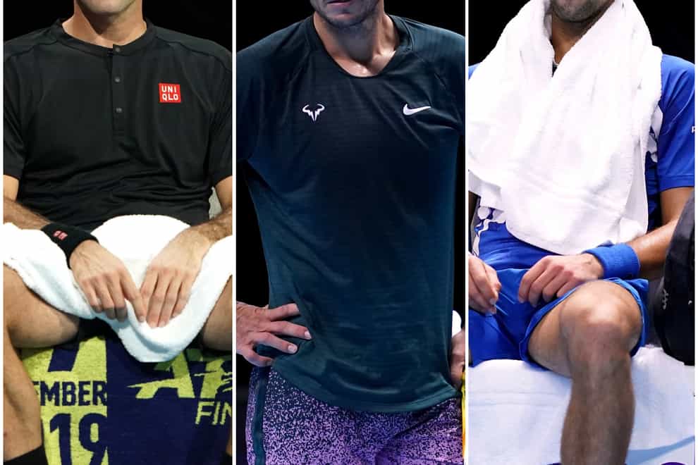 Roger Federer, Rafael Nadal and Novak Djokovic