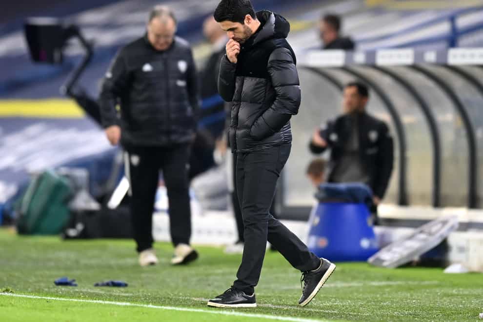 Mikel Arteta (pictured) was unhappy with Nicolas Pepe