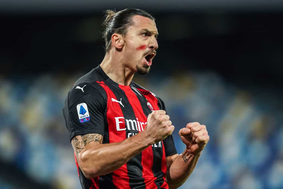 Zlatan Ibrahimovic's brace helped keep AC Milan on top in Serie A
