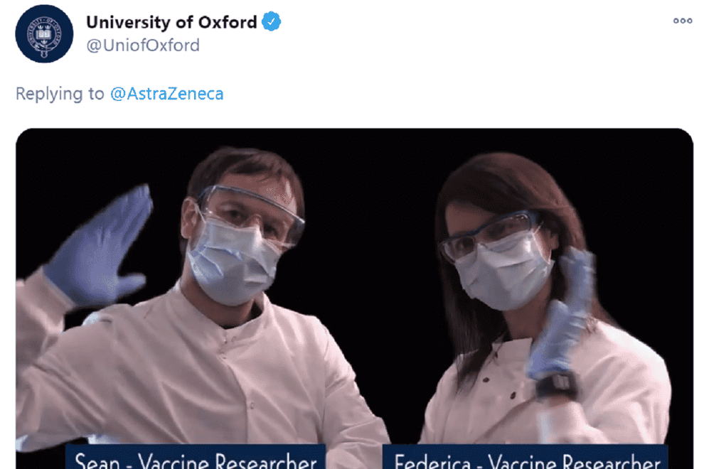 Oxford scientists celebrate the results of their vaccine trial