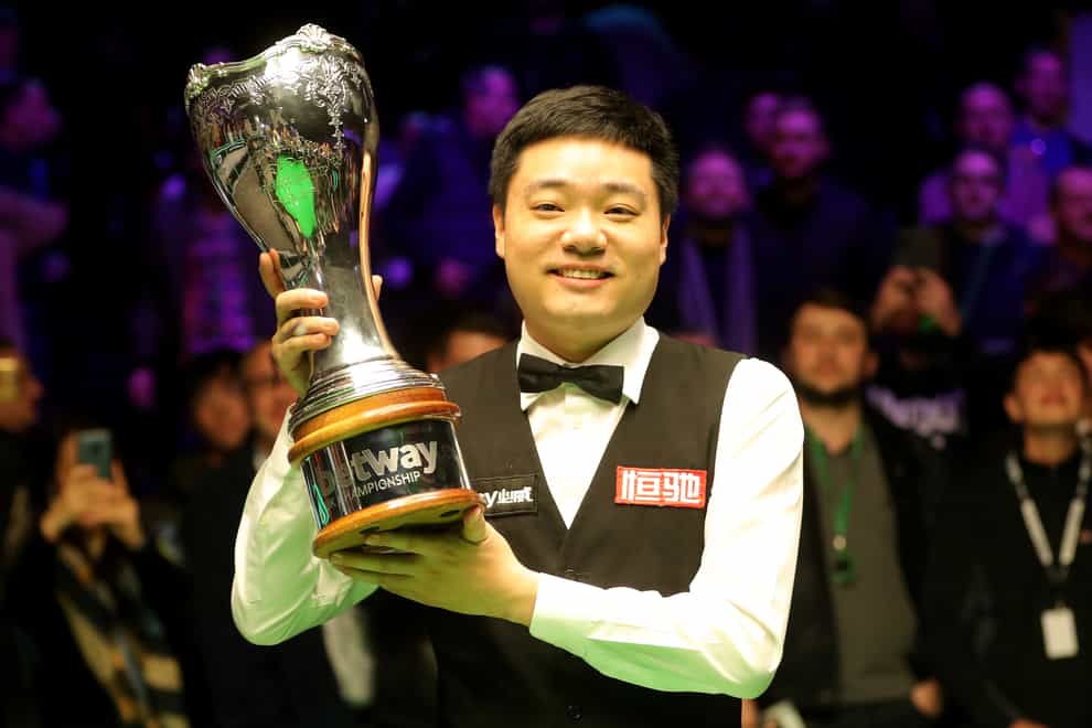 Ding Junhui is seeking to keep a grip on the UK Championship trophy
