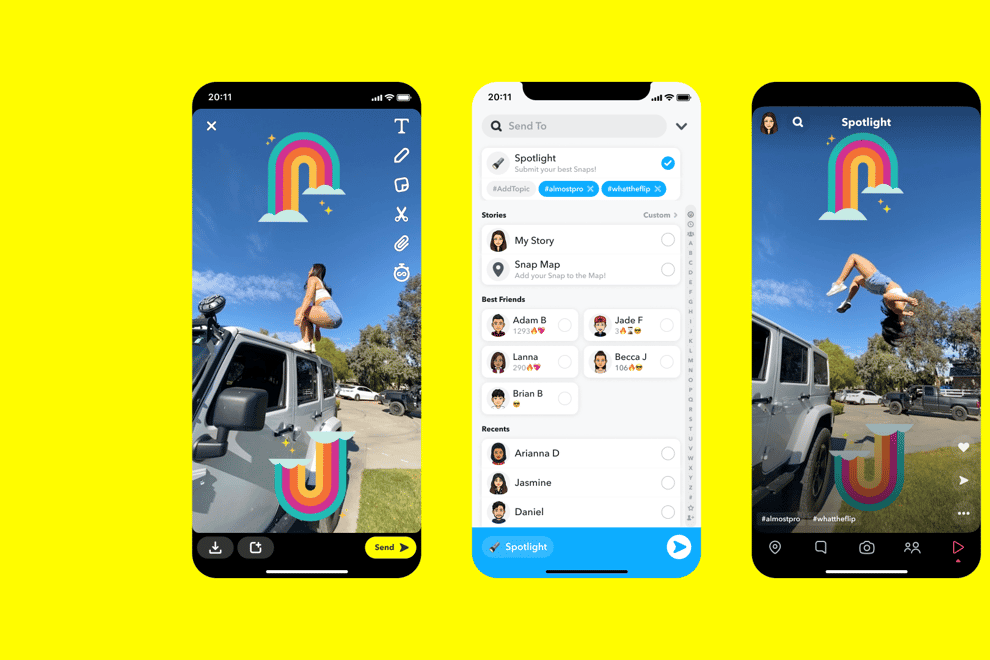 Snapchat's new Spotlight feature
