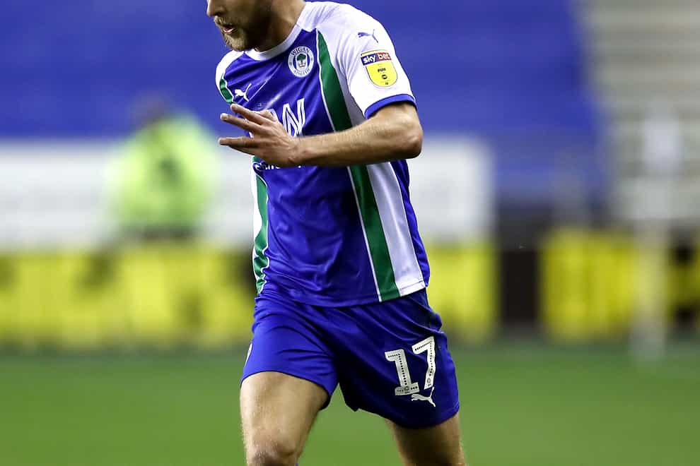 Michael Jacobs, pictured playing for Wigan, remains sidelined for current club Portsmouth