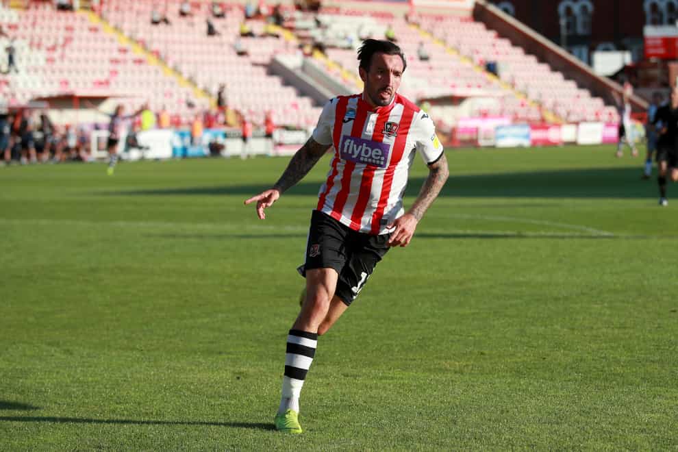 Ryan Bowman scored a hat-trick for Exeter