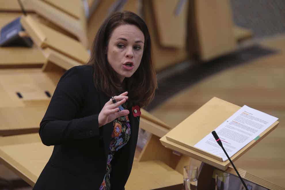 Kate Forbes in the Scottish Parliament