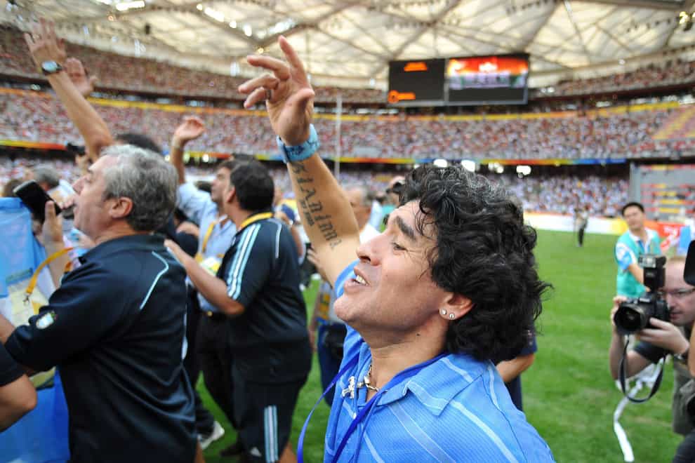 Diego Maradona has died (PA)