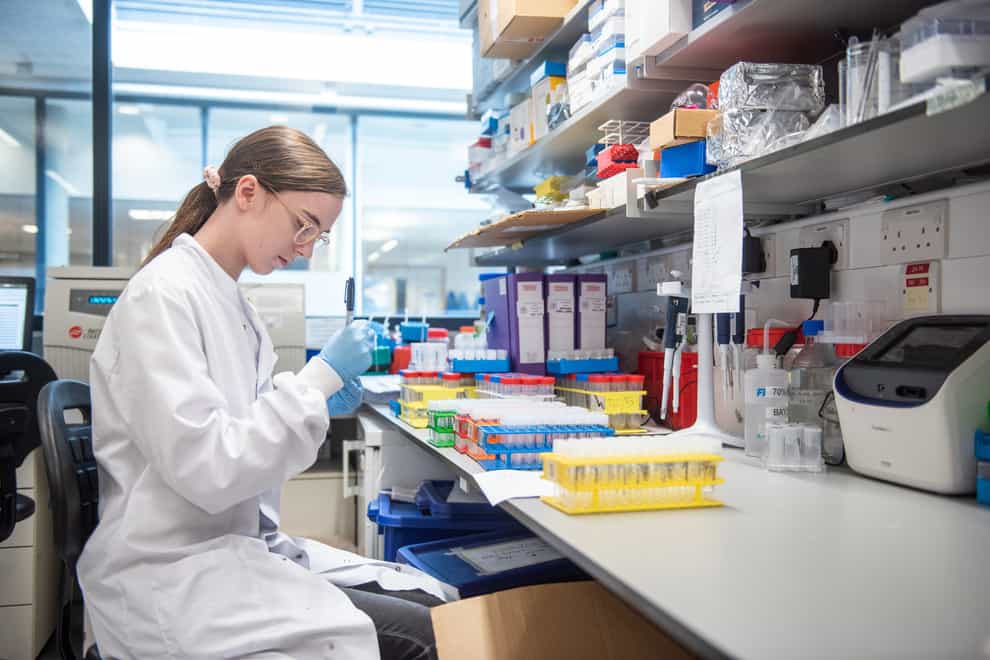 A researcher in a lab at Oxford University