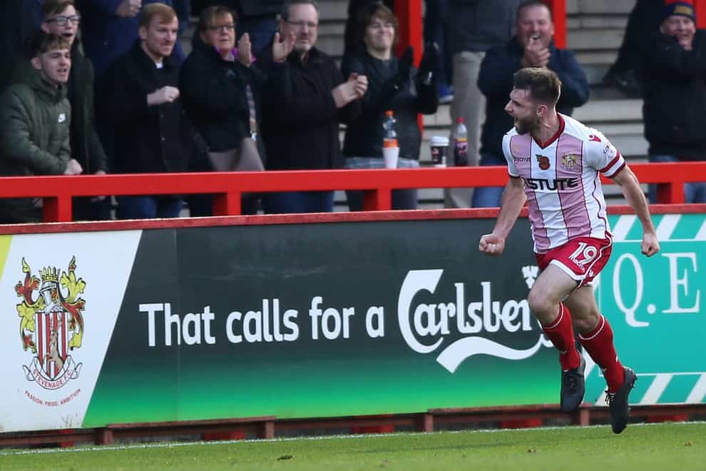 Stevenage's Danny Newton looks set to keep his place for the FA Cup tie against Hull