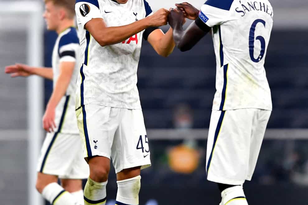 Carlos Vinicius, left, got off the mark for Tottenham with a brace in the 4-0 win over Ludogorets