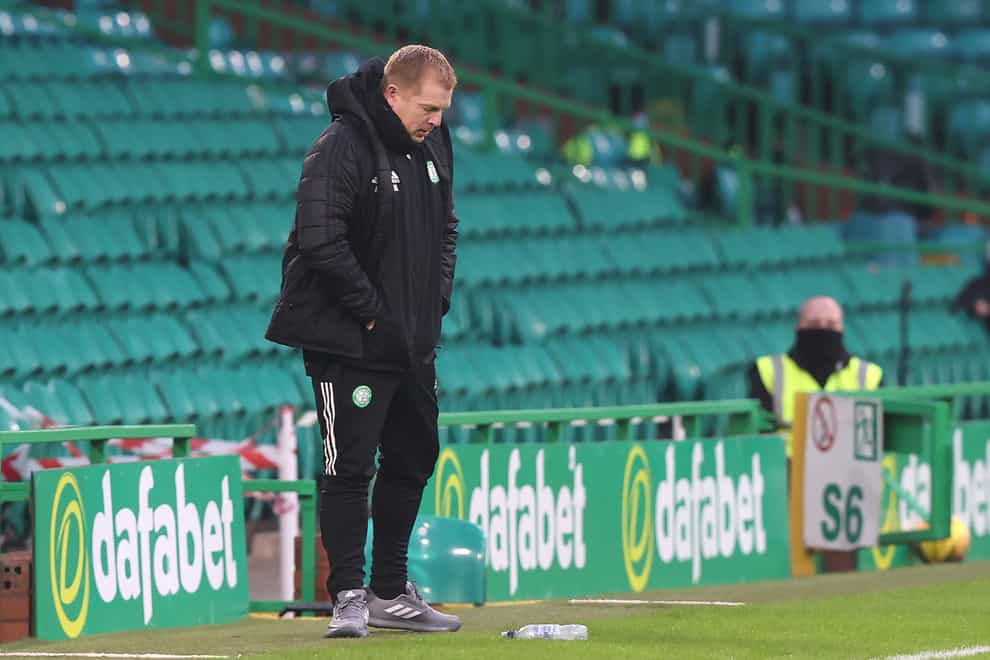 Neil Lennon during defeat by Ross County