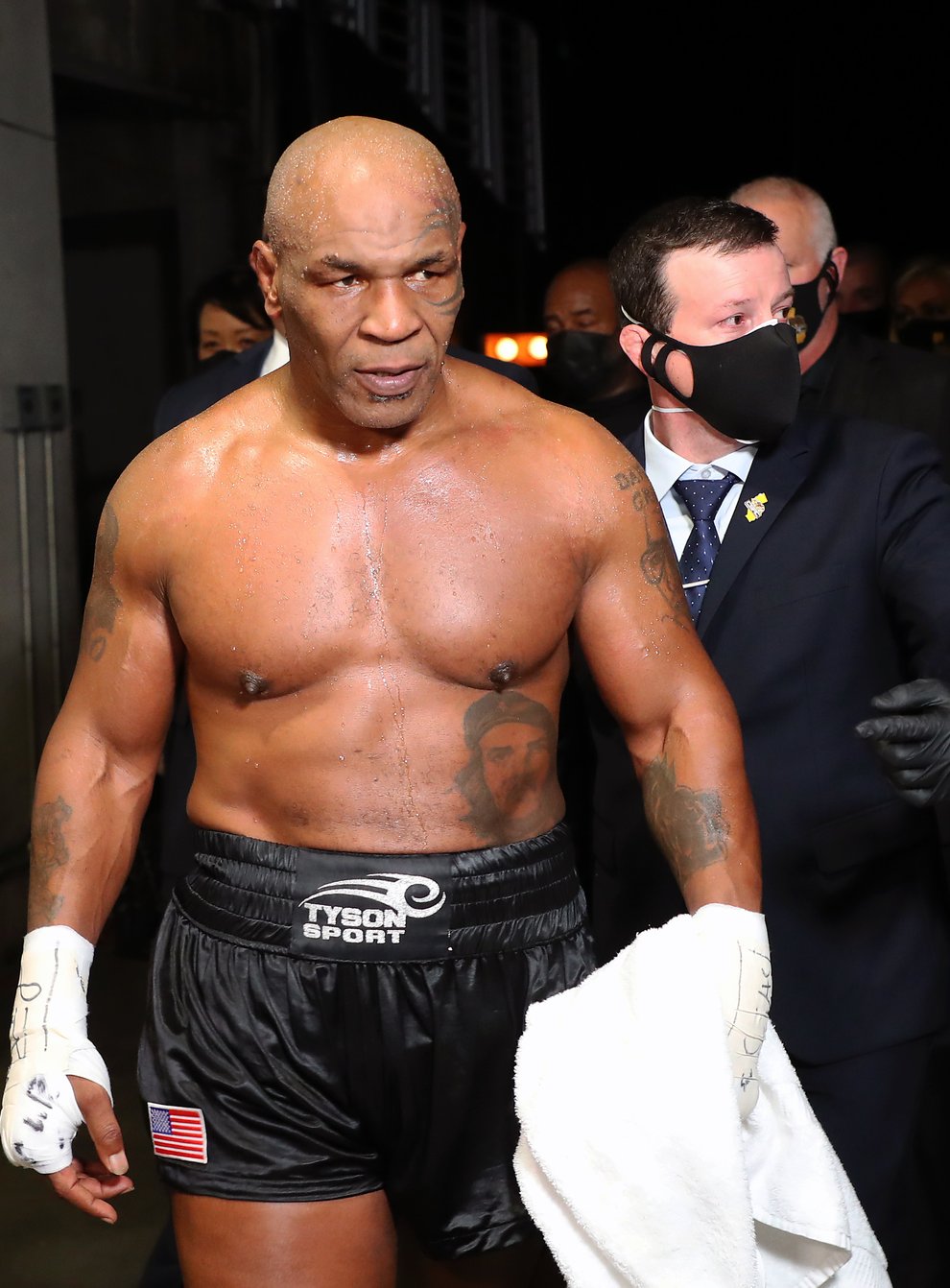 Tyson returned to the ring for the first time in 15 years on Saturday night