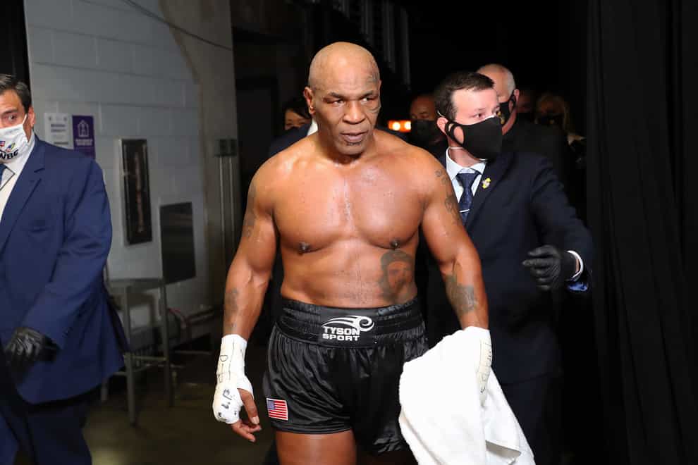 Tyson returned to the ring for the first time in 15 years on Saturday night
