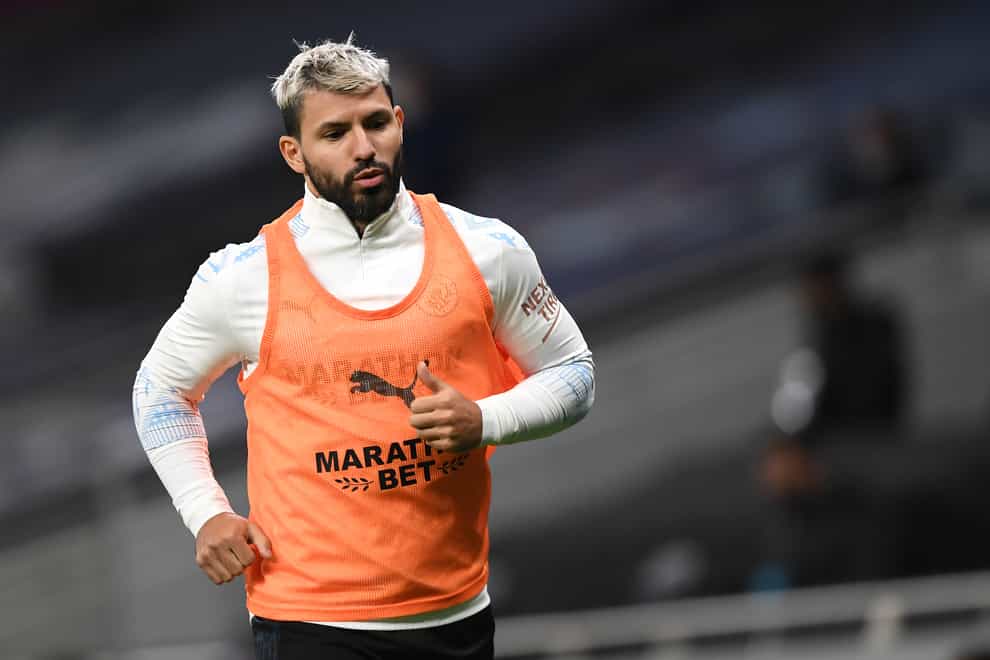 Sergio Aguero continues to sit out training with a minor knee issue