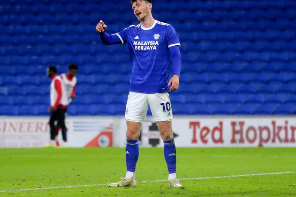 Kieffer Moore was hailed by manager Neil Harris after he netted twice for Cardiff against Huddersfield