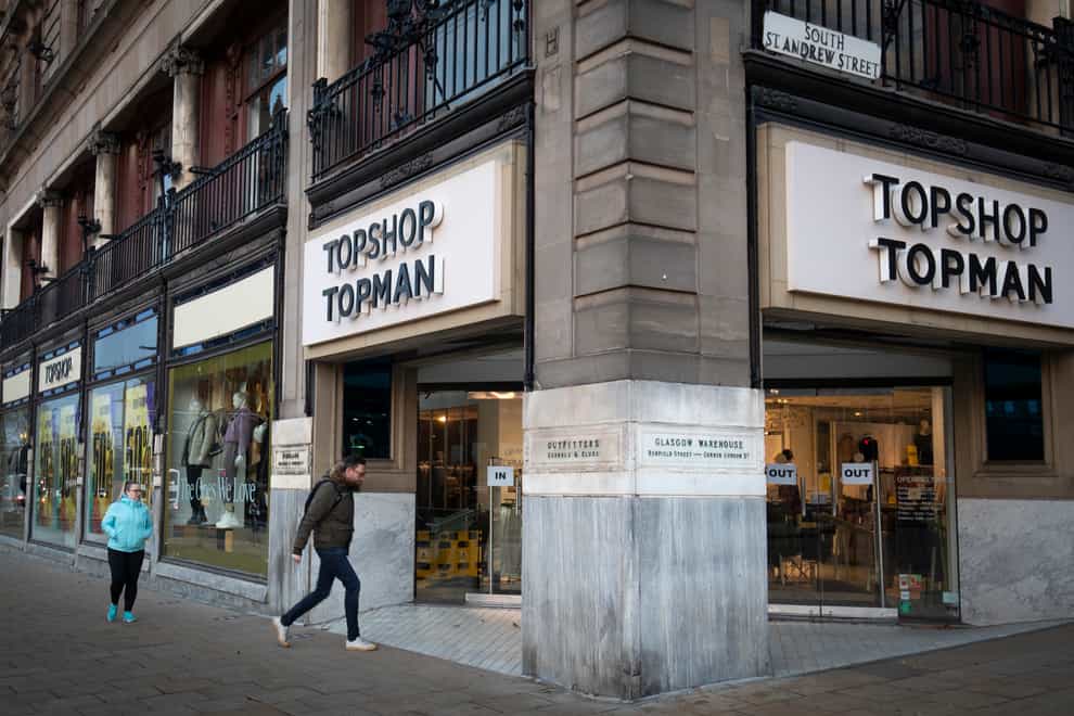 Topshop Topman store on Princes Street, Edinburgh