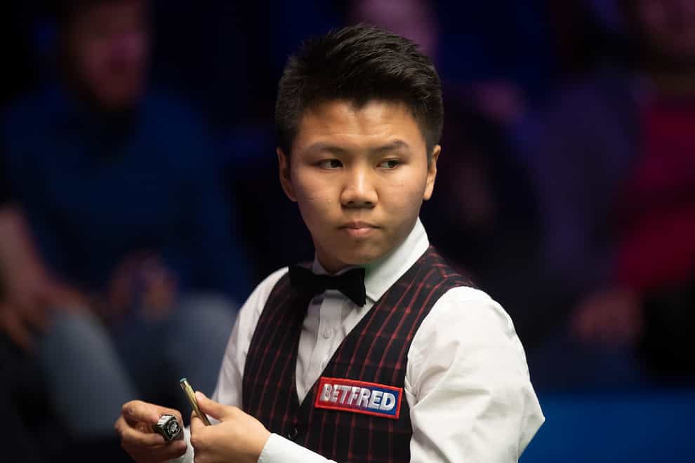 Zhou Yuelong has been backed to win a major tournament (Dave Howarth/PA)