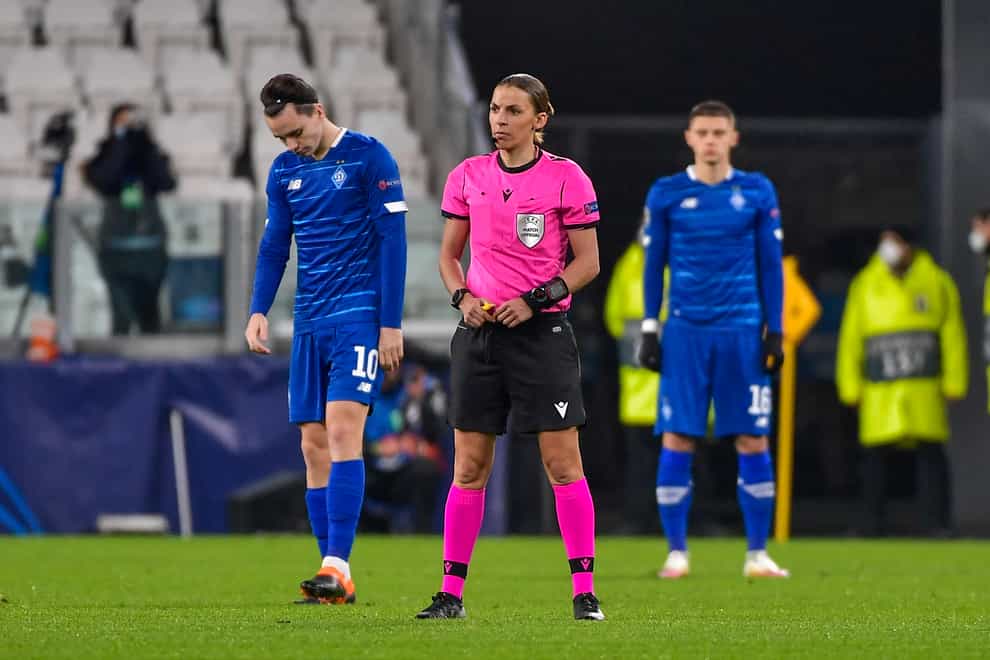 French referee Stephanie Frappart took charge of Juventus' win over Dynamo Kiev