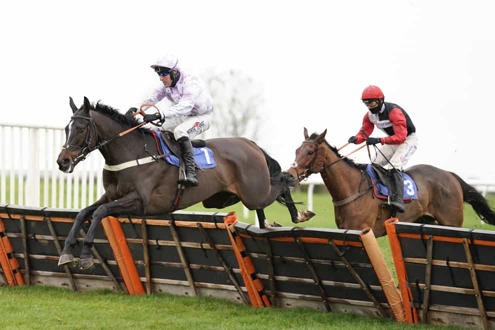 Striking A Pose (left) on his way to victory at Wincanton