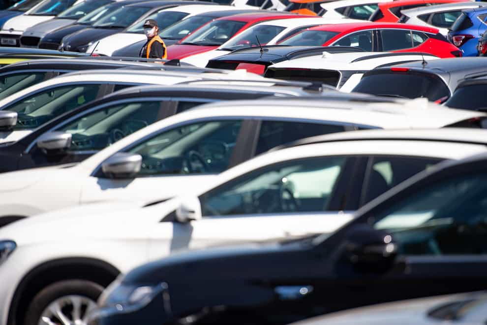 Demand for new cars fell