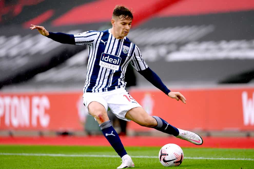West Brom defender Conor Townsend will be sidelined for up to six weeks by a knee injury
