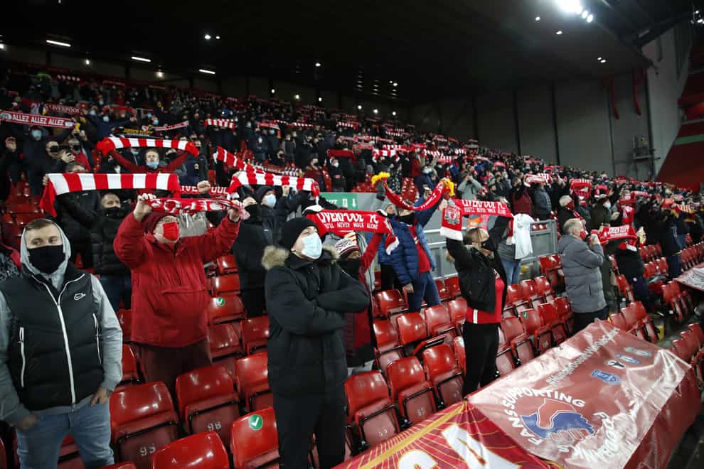 Anfield welcomed back fans for the first time since March