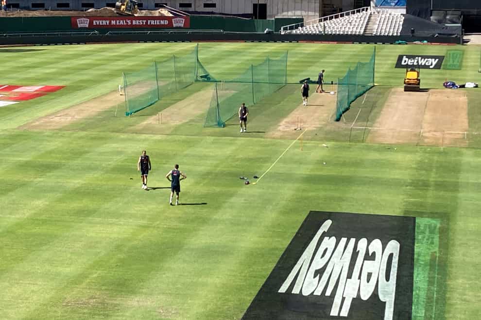 The net pitches which England claim were 'unacceptable' for batting.