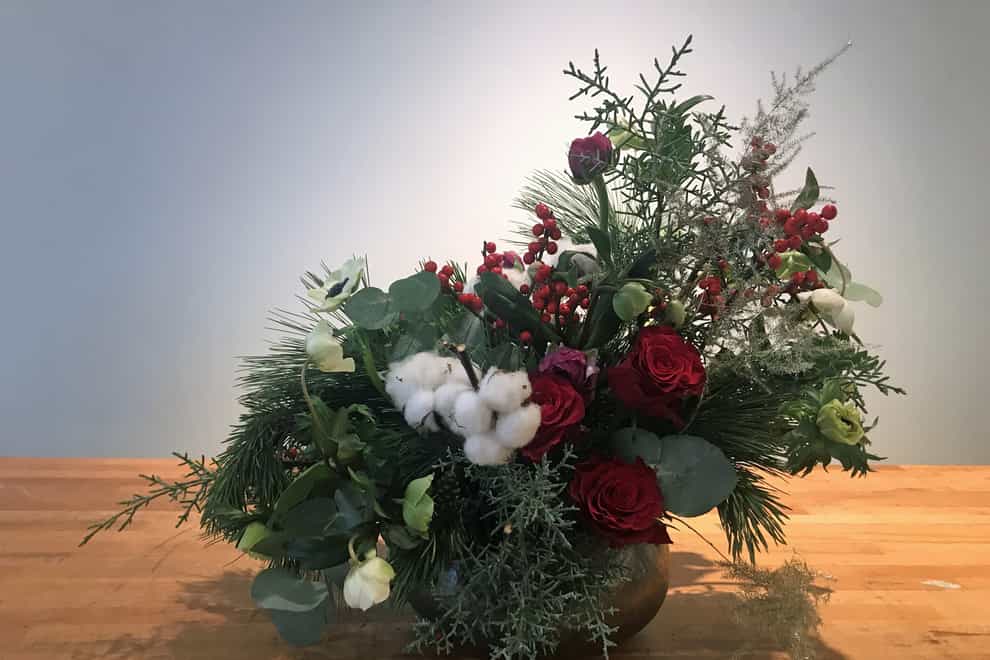 Christmas floral display