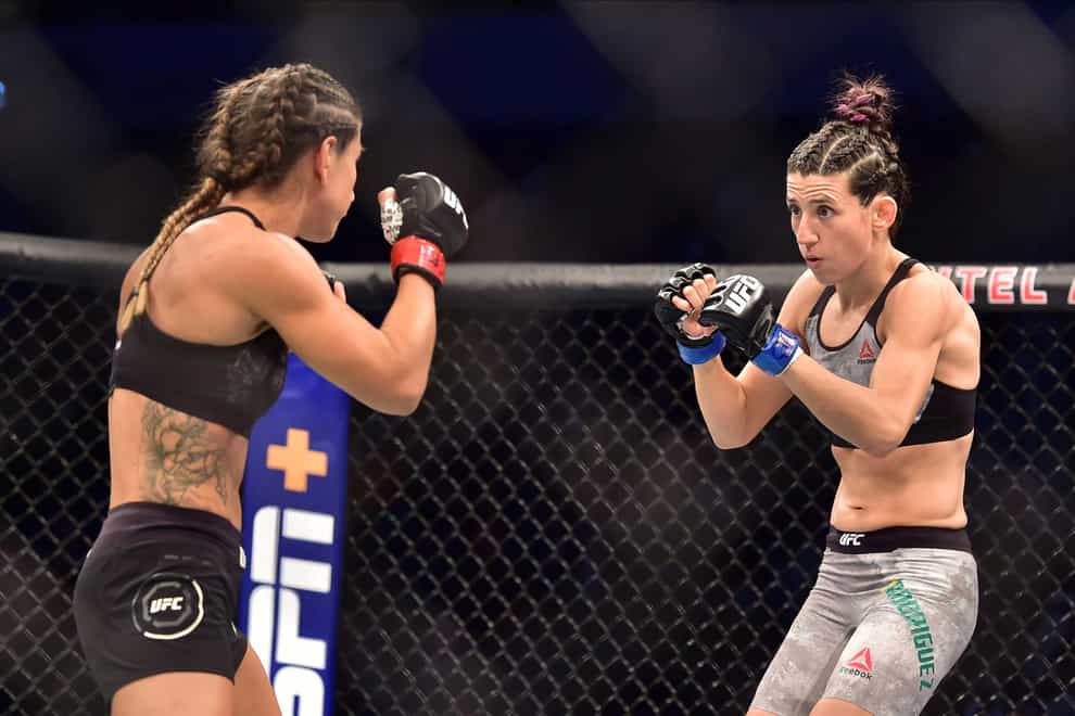 <p>Marina Rodriguez (right) is set to fight Amanda Ribas in early 2021</p>