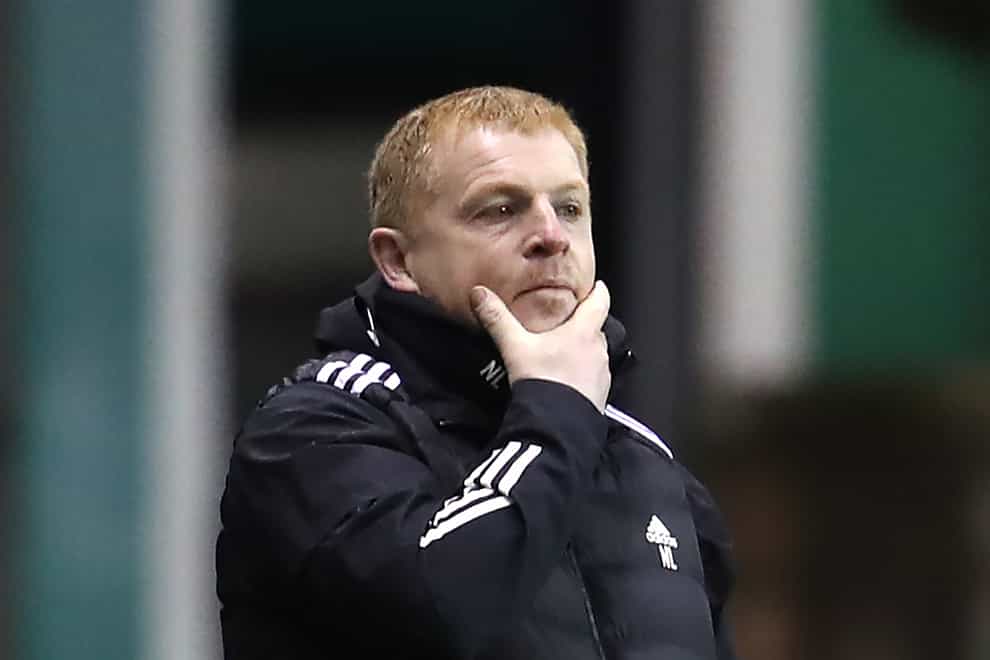 Celtic manager Neil Lennon is concerned about the "dangerous rhetoric" contained in a banner outside Parkhead