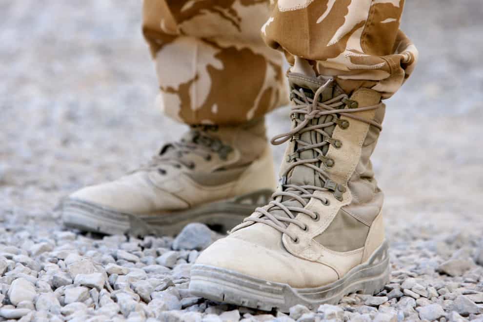 A soldier’s boots